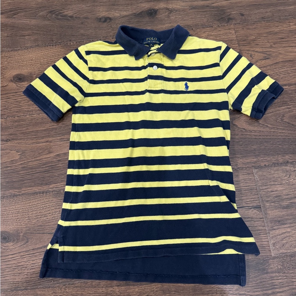 Polo by Ralph Lauren Yellow and Blue Striped Polo Shirt